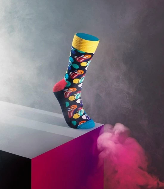 Happy Socks X Rolling Stones Big Licks Sok | Blauw Met Geel En Rood | Voor De Echte Rolling Stones Fan | Maat 36-40 6 Happy Socks X Rolling Stones Big Licks Sok | Blauw Met Geel En Rood | Voor De Echte Rolling Stones Fan | Maat 36-40 - Afbeelding 4