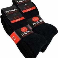 Naft Zwarte Thermosokken 2-pak -Maat 39/42 - Thermo Sokken