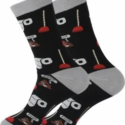 Winkrs - WC Sokken - Grappige Sokken Met Toiletpapier, Poep En Ontstopper - Loodgieter - Maat 40-44