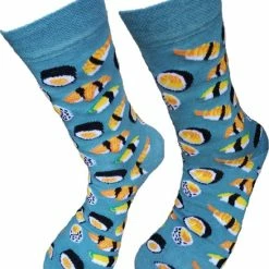 Merkloos Verjaardag Cadeautje Voor Hem En Haar - Sokken - Sushi Salie Sokken - Tennis Leuke Sokken - Vrolijke Sokken - Luckyday Socks - Sokken Met Tekst - Aparte Sokken - Socks Waar Je Happy Van Wordt - Maat 37-44