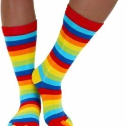 TOETOE Everyday Mid-Calf Gestreepte Teensokken - Regenboog - 35-46