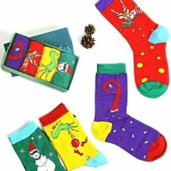 Merkloos Shiva Mode Kerst Nieuwjaar Kleurrijk Sokken Giftbox V3 | 4 Pack | Maat 36-40 | Vrolijke Ontwerp | Naadloos | Gift - Cadeau -Beenmode Winkel 550x660 3
