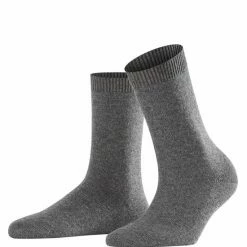 FALKE Cosy Wool Zonder Motief Zacht Dik Winter Warm Ondoorzichtig Halfhoog Comfortabel Merinowol Kasjmier Grijs Dames Sokken - Maat 35-38 -Beenmode Winkel 550x660 37