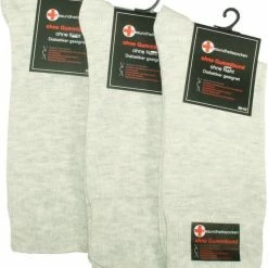 Vincent Creation Katoenen Sokken – 3 Paar – Beige – Zonder Elastiek – Zonder Teennaad – Maat 35/38