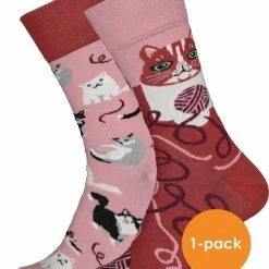 Many Mornings Toffe Sokken - Gekke Sokken - Leuke Sokken - Playful Cat - Maat: 35 T/m 38 -Beenmode Winkel 550x666