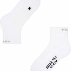 FALKE TE2 Short Tennissokken Kort Zacht Geribd Dempend Effect Vochtregulerend Gewrichtsbescherming Zonder Motief Katoen Wit Dames Sportsokken - Maat 39-40 -Beenmode Winkel 550x667 10