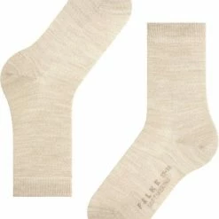 FALKE Softmerino Dik Halfhoog Comfortabel Zonder Motief Zacht Winter Warm Ondoorzichtig Merinowol Katoen Beige Dames Sokken - Maat 39-40 -Beenmode Winkel 550x667 13