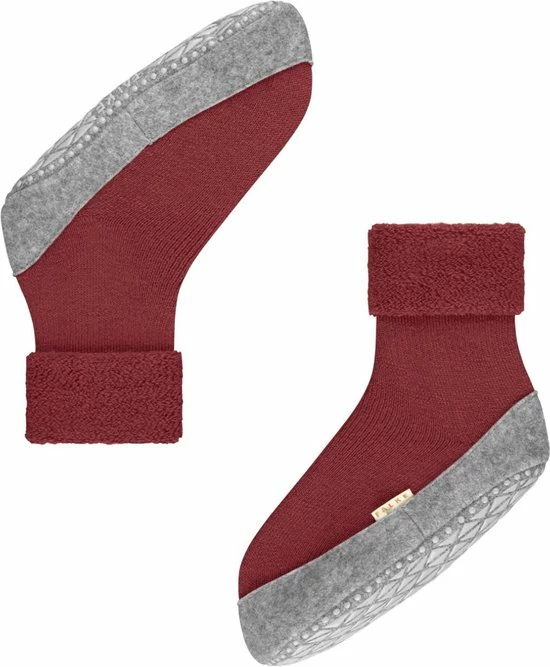 FALKE Cosyshoe Slofsokken Comfortabel Warm Winter Antislip Ondoorzichtig Zacht Mid-rise Met Vilten Zool Zonder Motief Met Noppen Merinowol Rood Dames Sokken - Maat 37-38 6 FALKE Cosyshoe Slofsokken Comfortabel Warm Winter Antislip Ondoorzichtig Zacht Mid-rise Met Vilten Zool Zonder Motief Met Noppen Merinowol Rood Dames Sokken - Maat 37-38 - Afbeelding 4