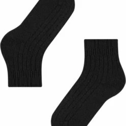 FALKE Bedsock Rib Versterkte Patroonloze Cottage Sokken Ademend Zacht En Houdt De Huid Warm In Bed Merinowol Kasjmier Zwart Dames Sokken - Maat 35-38 -Beenmode Winkel 550x667 25