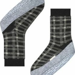 FALKE Cosyshoe Checked Dames Pantoffels - Grijs - Maat 37-38 -Beenmode Winkel 550x668 9