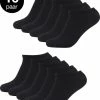Jacob & Roy's Sneakersokken 10 Paar - Zwart - Enkelsokken Dames & Heren - Footies - Maat 35-38 - Sneaker Sokken -Beenmode Winkel 550x670