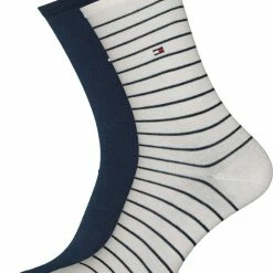 Tommy Hilfiger WOMEN SOCK 2P SMALL STRIPE Vrouwen Sokken Maat 35-38