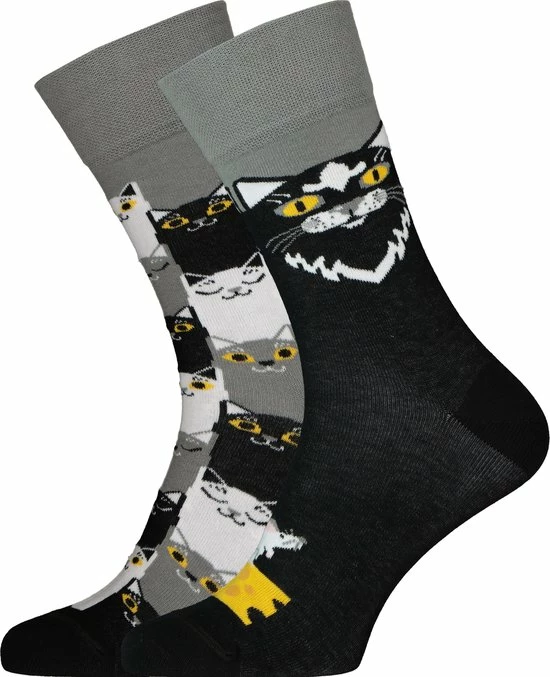 Many Mornings Sokken - Black Cat - Unisex - Maat: 35-38 3 Many Mornings Sokken - Black Cat - Unisex - Maat: 35-38