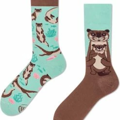Many Mornings Unisex Sokken - Otter Stories - Unisex - Maat: 43-46 -Beenmode Winkel 550x684