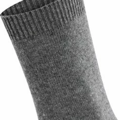 FALKE Cosy Wool Zonder Motief Zacht Dik Winter Warm Ondoorzichtig Halfhoog Comfortabel Merinowol Kasjmier Grijs Dames Sokken - Maat 35-38 -Beenmode Winkel 550x686 1