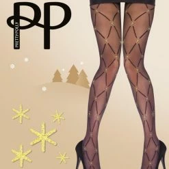 Pretty Polly Stars Diamond Christmas Tights -Beenmode Winkel 550x697 1