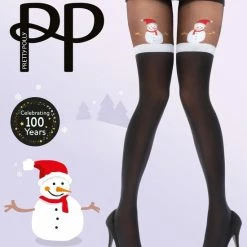 Pretty Polly Snowman Christmas Mock Hold Up Tights -Beenmode Winkel 550x697 3