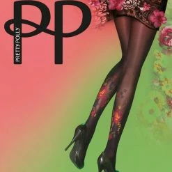Pretty Polly Zwarte Flower Panty _ One Size_ (36 Tot 42) -Beenmode Winkel 550x703 2