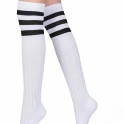 Merkloos Kniesokken | Sportsokken | Dij Hoge Overknee Lange Sokken | Katoen | Voor Dames | Cadeau Sokken | 3 Paar -Beenmode Winkel 550x703 4