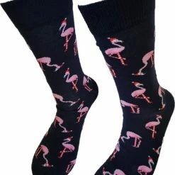 Merkloos Verjaardag Cadeau - Grappige Sokken - Flamingo Kerst Sokken - Leuke Sokken - Vrolijke Sokken – Valentijn Cadeau - Luckyday Socks - Cadeau Sokken - Socks Waar Je Happy Van Wordt – Maat 37-42