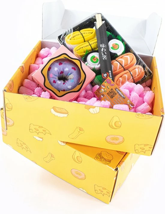 Go Foodsocks - Sushi Sokken - Sushi Box - 3 PACK 3 Go Foodsocks - Sushi Sokken - Sushi Box - 3 PACK