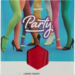 Dames Feest Legging | Rood | 60 Denier | Maat S/M | Gekleurde Legging | Neon Legging | Leggings | Legging Carnaval | Legging Meisje | Carnavalskleding | Apollo -Beenmode Winkel 550x713 4