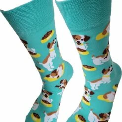 Merkloos Verjaardag Cadeau - Grappige Sokken - Jack Russel Sokken - Hondsokken - Leuke Sokken - Vrolijke Sokken – Valentijn Cadeau - Luckyday Socks - Cadeau Sokken - Socks Waar Je Happy Van Wordt – Maat 42-47