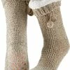 Apollo Dames Anti-slip Fleece Huissokken/slofsokken Beige One Size -Beenmode Winkel 550x727
