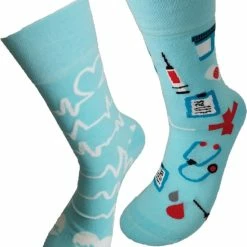 Merkloos Verjaardag Cadeau - Verpleging Sokken - Zuster - Dokter - Vrolijke Sokken - Valentijn Cadeau - Aparte Sokken - Grappige Sokken - Leuke Dames En Heren Sokken - Moederdag - Vaderdag - Socks Waar Je Happy Van Wordt - Maat 42-47