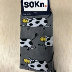 Merkloos SOKn. Trendy Sokken *VROLIJKE KOEIEN* Maat 40-46 (ook Leuk Om Kado Te Geven !)