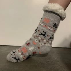 Christmas Socks By Apollo Grey One Size (36-41) Kerstsokken -Beenmode Winkel 550x733 47