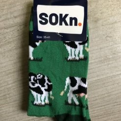 Merkloos SOKn. Trendy Sokken *KOEIEN* Maat 35-41 (Ook Leuk Om Kado Te Geven !)