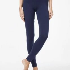 AWR Premium Kwaliteit Dames Thermo Legging - Blauw - Maat S/M