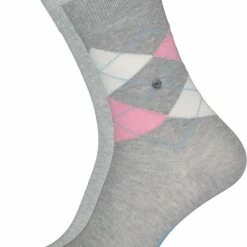 Burlington Everyday 2-Pack Zacht Met Motief Dekkend Geruit Mid-rise Zomer Set Dun Katoen Multipack Grijs Dames Sokken - Maat 36-41 -Beenmode Winkel 550x739 1