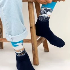 Merkloos Kunstsokken – Klassiekers Bundel – De Sterrennacht – Victory Boogie Woogie – De Grote Golf Van Kanagawa – Unisex Sokken – Maat 41-46 -Beenmode Winkel 550x742 3