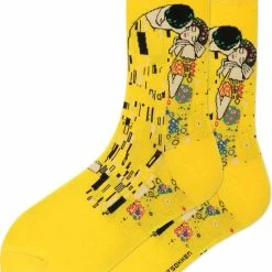 Merkloos Kunstsokken - De Kus - Maat 41-46 - Vrolijke Sokken Voor Creatieve Dames En Heren
