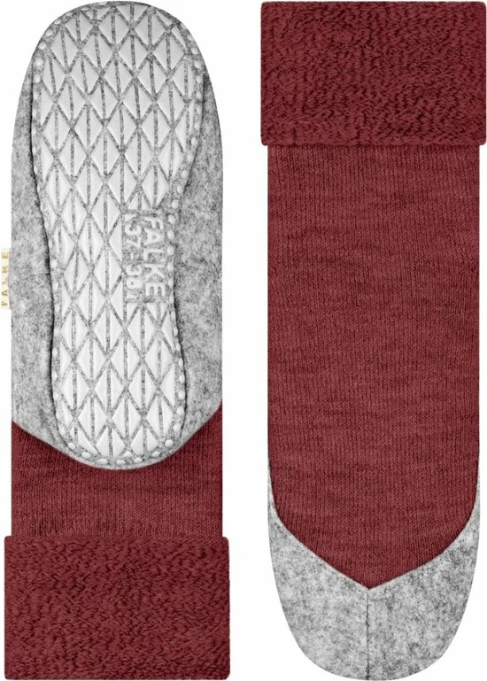 FALKE Cosyshoe Slofsokken Comfortabel Warm Winter Antislip Ondoorzichtig Zacht Mid-rise Met Vilten Zool Zonder Motief Met Noppen Merinowol Rood Dames Sokken - Maat 37-38 7 FALKE Cosyshoe Slofsokken Comfortabel Warm Winter Antislip Ondoorzichtig Zacht Mid-rise Met Vilten Zool Zonder Motief Met Noppen Merinowol Rood Dames Sokken - Maat 37-38 - Afbeelding 5