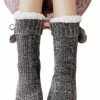 Merkloos 1 Paar Warme Huissokken Dames Antraciet | Gevoerd | Anti-Slip | Maat 36-40 -Beenmode Winkel 550x770 2
