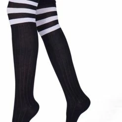 Merkloos Kniesokken | Sportsokken | Dij Hoge Overknee Lange Sokken | Katoen | Voor Dames | Cadeau Sokken | 3 Paar -Beenmode Winkel 550x777 1