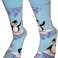 Merkloos Verjaardag Cadeau - Grappige Sokken - Pinguïn Ijsschots Sokken - Leuke Sokken - Vrolijke Sokken – Valentijn Cadeau - Luckyday Socks - Cadeau Sokken - Socks Waar Je Happy Van Wordt – Maat 37-42