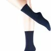 FALKE Cosy Wool Zonder Motief Zacht Dik Winter Warm Ondoorzichtig Halfhoog Comfortabel Merinowol Kasjmier Blauw Dames Sokken - Maat 39-42 -Beenmode Winkel 550x787