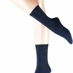 FALKE Cosy Wool Zonder Motief Zacht Dik Winter Warm Ondoorzichtig Halfhoog Comfortabel Merinowol Kasjmier Blauw Dames Sokken - Maat 39-42
