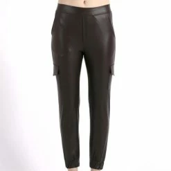 Merkloos Blueberry Leggings- Legging Dames - Broek Skinny - Broek Dames Strech - Legging Lederlook-Legging Meisje - Legging Dames Volwassenen - High-Waist Dames Hoge Taille - Leggings - Push-Up - Up-Fit - Bruin Legging -Beenmode Winkel 550x787 4