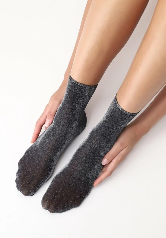 Oroblu Diamonds Sok - Kleur Black/Silver - One Size 3 Oroblu Diamonds Sok - Kleur Black/Silver - One Size