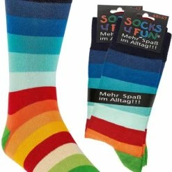 SOCKS4FUN | 2-PACK Gestreepte Sokken MULTI COLOR | Maat 42-47