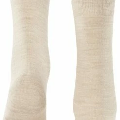 FALKE Softmerino Dik Halfhoog Comfortabel Zonder Motief Zacht Winter Warm Ondoorzichtig Merinowol Katoen Beige Dames Sokken - Maat 39-40 -Beenmode Winkel 550x816 1