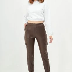 Merkloos Blueberry Leggings- Legging Dames - Broek Skinny - Broek Dames Strech - Legging Lederlook-Legging Meisje - Legging Dames Volwassenen - High-Waist Dames Hoge Taille - Leggings - Push-Up - Up-Fit - Bruin Legging -Beenmode Winkel 550x823 3